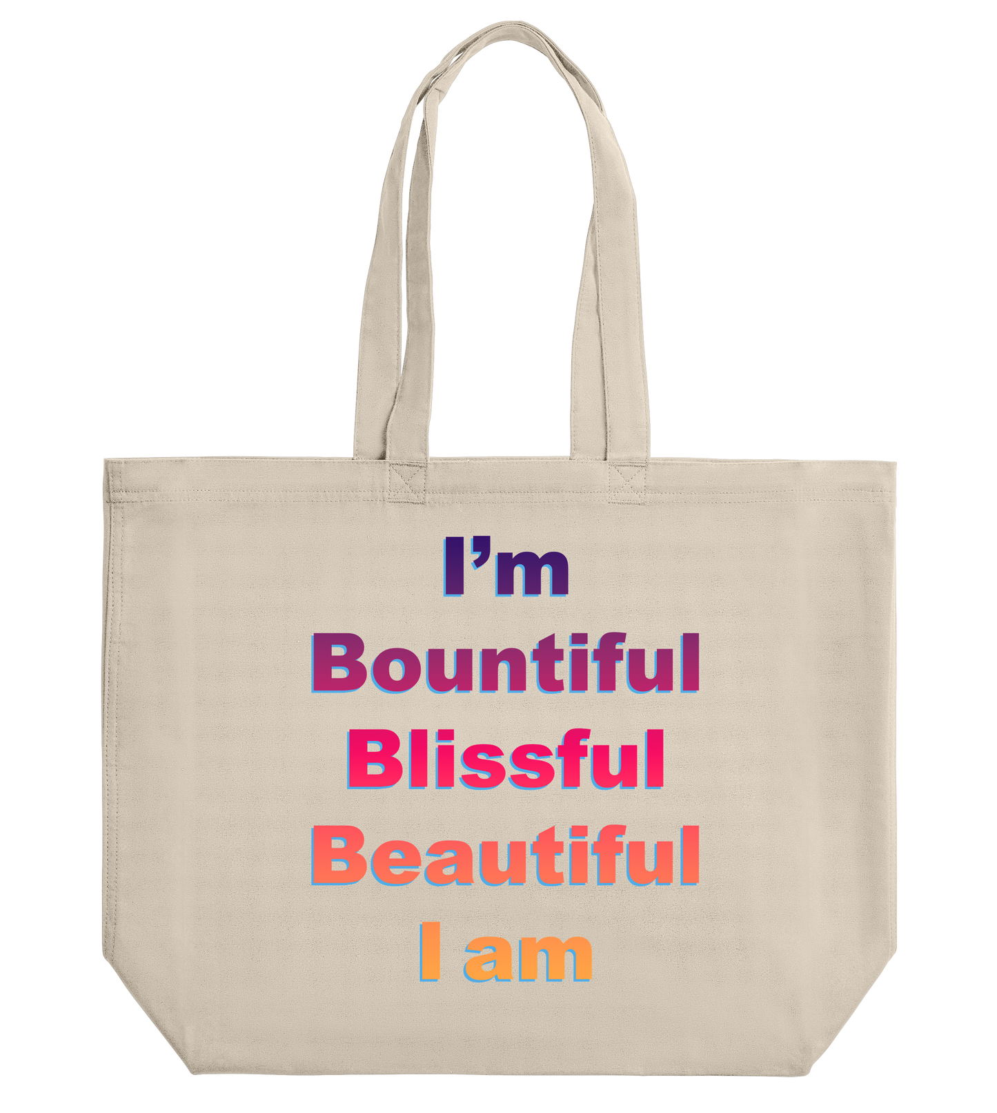 I am Canvas Large Tote