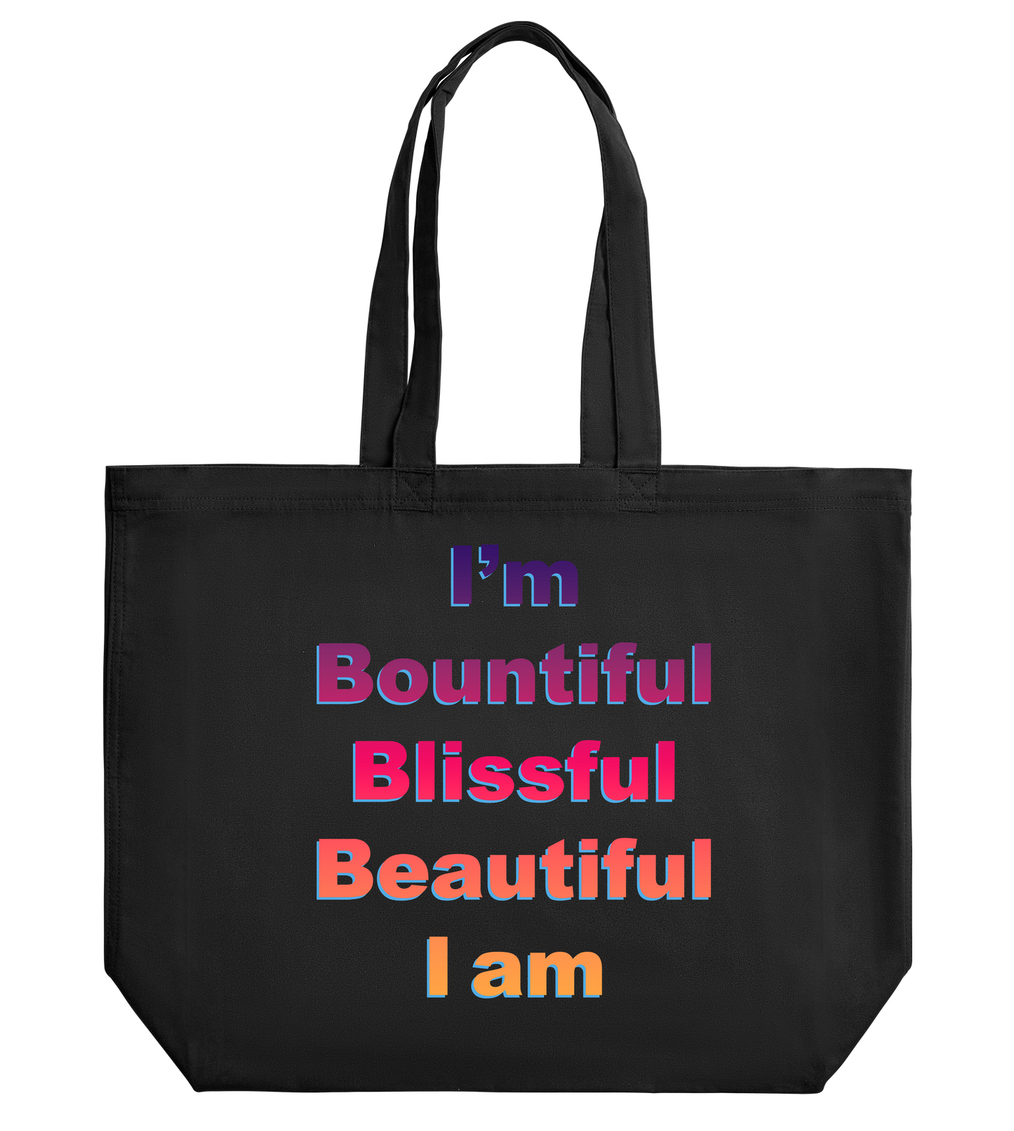 I am Canvas Large Tote